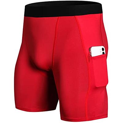 Red Compression Shorts Men Spandex Underwear Sports Shorts Cool Dry Running  Gym Basketball Tights Shorts Performance - Yahoo Shopping