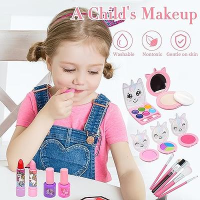 Kids Makeup Kit for Girl, Washable Kids Makeup Kit Girl Toys, Real Little  Girls Makeup Kit for Kids 4-12, Children Princess Play Makup Set, Birthday