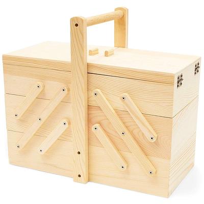 Wood Sewing Box 3 Tier Organizer for Storage Craft Tools Kits Needles  Scissors - Yahoo Shopping