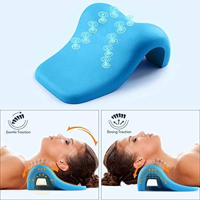 Octifie Odorless Neck Stretcher for Neck Pain Relief, Ergonomic Neck Cloud Cervical Traction Device Chiropractic Pillow for Spine Alignment, Neck