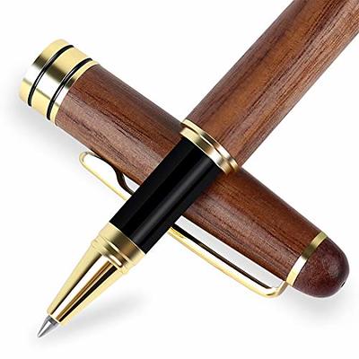 BEILUNER Luxury Rollerball Pen,24K Gold Trim,Noble and Elegant