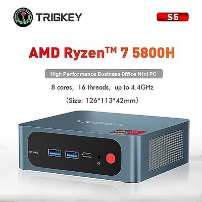 GEEKOM Mini PC AMD Ryzen 7 5800H 32GB DDR4+512GB PCIe Gen 4 SSD Mini  Computers