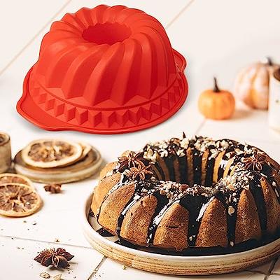 4pcs 4 Inch Silicone Mini Bundt Cake Pans Nonstick Silicone Cake Molds