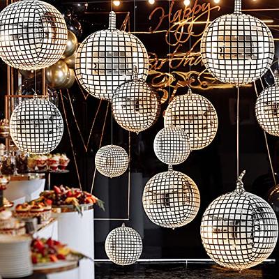 Metallic Disco Ball Balloons 4D Round Sphere For 70s Disco Parties  Decorations
