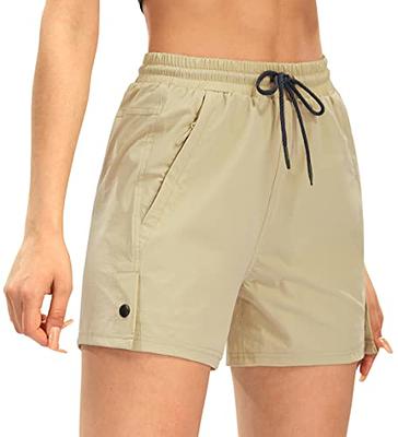 BALEAF Women's Long Hiking Shorts Quick Dry Summer Golf Shorts Lightweight  with Pockets UPF 50+ for Camping, Work 1-black Large