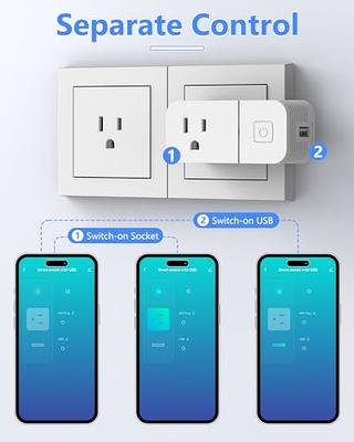 Aoycocr Alexa Smart Plugs - Mini Bluetooth WIFI Smart Socket Switch Works  With Alexa Echo Google Home, Remote Control Smart Outlet with Timer  Function, No Hub Required, ETL/FCC Listed 4 Pack 