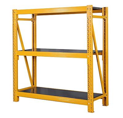 LISSIMO Heavy Duty Storage Shelving with Wheels,3-Tier Metal Garage Shelves  for Storage, Adjustable Shelving Unit for Commercial Warehouse Basement