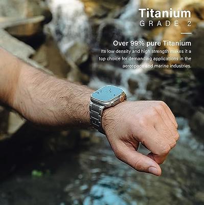 Ultra 2 Titanium Band 49mm Compatible with Apple Watch Ultra 2 & Ultra 1  Metal Band - Titanium Metal Bracelet