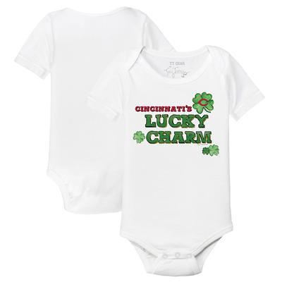 Infant Tiny Turnip White Cincinnati Reds Stacked T-Shirt