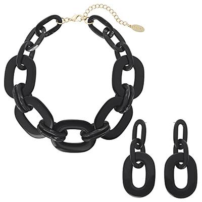 Big Link Chain Necklace Black Necklace Statement Chunky 