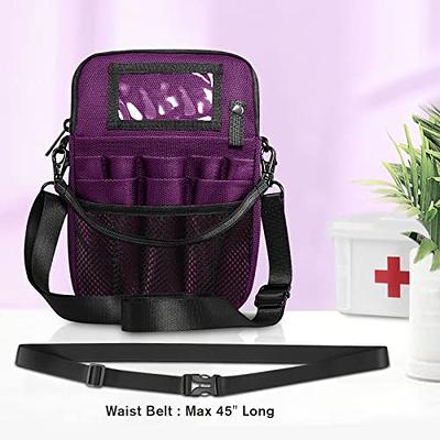 Nurse Fanny Pack, Multi-Compartment Nurse Bag Nursing Pocket Organizer Belt Nursing  Accessories Pouch Waist Pack for Nurses,Purple 