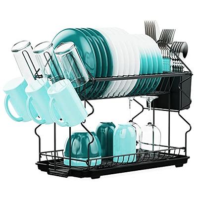 Teraves Over Sink Dish Drying Rack Large Two Tier Vertical