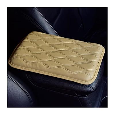 Forala Auto Center Console Pad PU Leather Car Armrest Seat Box Cover  Protector Universal Fit (A-Black)