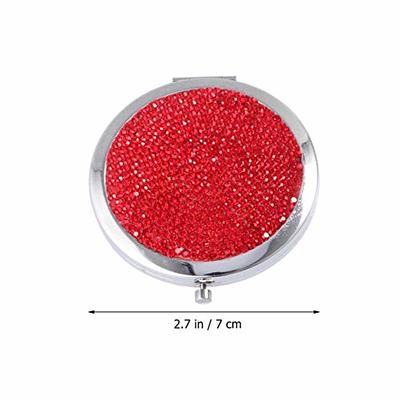 Lurrose Round Mirror Bling Compact Mirror Round Folding Mirror Double-Sided Cosmetic  Mirror Portable Pocket Mirror Rhinestone Mirror for Travel and Home Use  (Red) Small Mirror - Yahoo Shopping