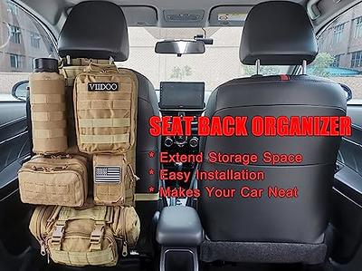 Molle Seat Back Organizer, Tactical Car Seat Organizer with Pouches,  Tactical Vehicle Panel Organizer with 5 Detachable Molle Pouch, Universal  Fits for Most of Vehicle (Black) - Yahoo Shopping