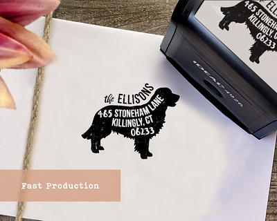 Personalized Dog Stamp, Return Address Custom Golden Retreiver Gift, Self- Ink Or Rubber Stamp - Yahoo Shopping