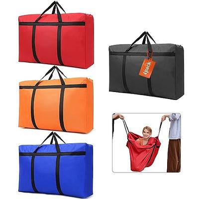 Moving Bags Heavy Duty Extra Large, Blue Moving Totes Bag with Zippers  Backpack Handles for Clothes, Moving Boxes Dorm College Packing