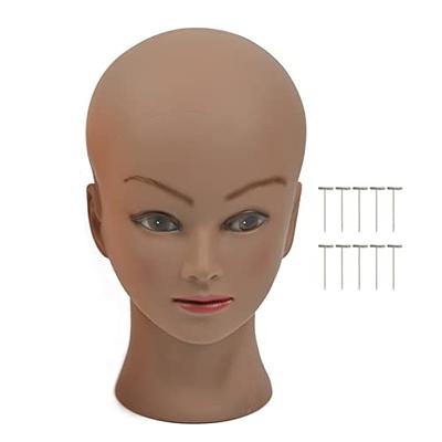 YTBYT Bald Mannequin Head Wig Making Head Professional Cosmetology Doll Head  for for Wig Making Displaying Eyeglasses Hair with T-Pins (Dark Brown) -  Yahoo Shopping