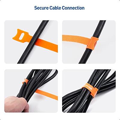 100 Cable Straps black Wire Cord Hook Loop Ties Reusable Fastening