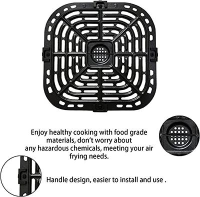 Air Fryer Grill Pan for Instants Vortex Plus 6qt 5.7Qt Air Fryers, Upgraded Nonstick Air Fryer Grill Crisper Plate Tray Replacement Parts Rack with RU