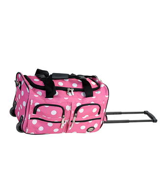 Rockland 16L Rolling Duffel Bag - Pink Bandana