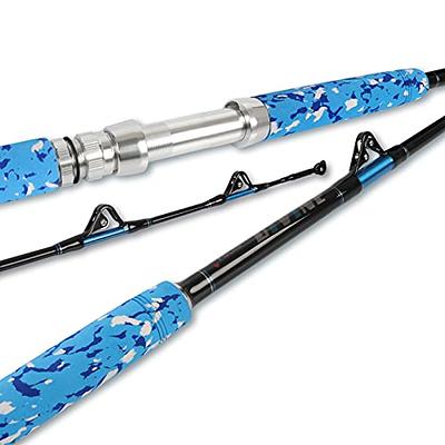 Fiblink Fishing Trolling Rod 1 Piece Saltwater Offshore Heavy Roller Rod  Big Name Conventional Boat Camo Fishing Pole (6'6,50-80lb) - Yahoo Shopping