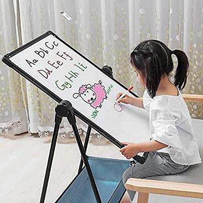 Kids Easel Wooden Whiteboard & Chalkboard Double-Sided Standing