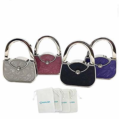 ROFLYER Handbag Shape Design Metal Foldable Purse Bag Hook Table Hanger,Set  of 4 - Yahoo Shopping