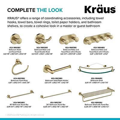 Kraus KEA-18846BG Elie Corner Bathroom Shelf, Brushed Gold