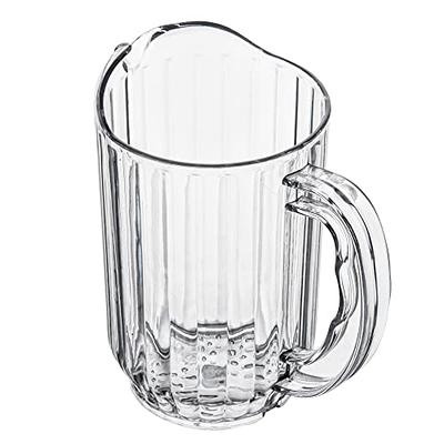 RW Base 32 Ounce Beer Pitcher, 1 Durable Restaurant Pitcher - Hard Plastic, Serve Soda, Lemonade, Juice, or Sangria, Clear Plastic Water Pitcher, for