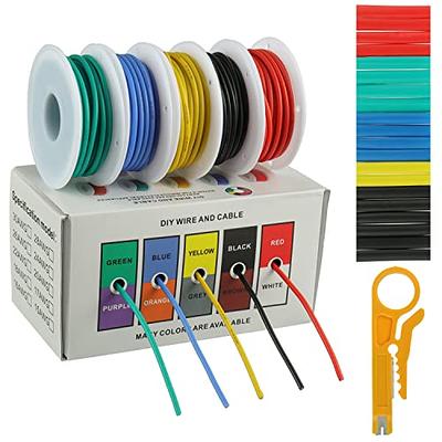24AWG Hook up Wire Kit - 600V Tinned Stranded Silicone Wire of 6