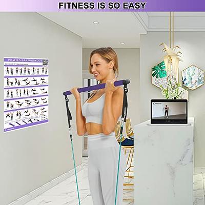 Goocrun Portable Pilates Bar Kit with Resistance Bands for Men and Women -  Home Gym, Workout Kit for Body Toning – with Fitness Poster and Video -  Yahoo Shopping