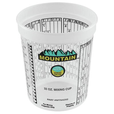 Custom Shop - Pack of 12-64 Ounce Graduated Paint Mixing Cups (2 Quarts) -  Cups Have Calibrated Mixing Ratios on Side of Cup - Cups Hold 80-Fluid