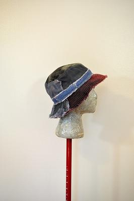 Women's Retro Washed Denim Bucket Hat With Frayed Brim, Summer Sun