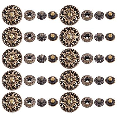 TEHAUX Sew-on Snap Buttons, 20 Sets Leather Snap Fasteners Sew Snap Buttons  Snap Fastener Buttons Press Studs Button Snaps Press Studs for Leather  Bronze Wallet Buckle - Yahoo Shopping