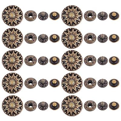 10 Pcs Alloy Rhinestone Pearl Buttons for Sewing Metal Trench