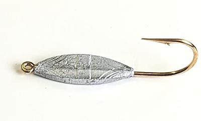 50 Unpainted Crappie Slab Jig Head Spoon Pan Fish Ice Fishing #4