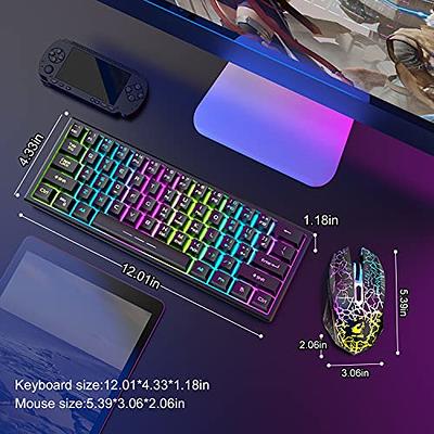  MageGee Gaming Keyboard and Mouse Combo, True RGB Backlit  Membrane Office Keyboard, 104 Keys Metal Panel USB Quiet Wired Keyboard for  Windows Laptop PC - Black : Video Games