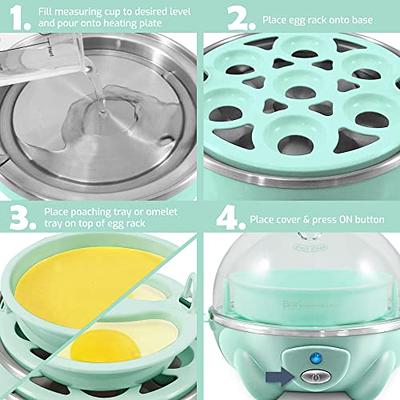 Rapid Electric Egg Cooker and Poacher with Auto Shut off for Omelet, Soft,  Mediu