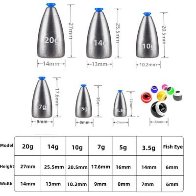 DAMIDEL 161Pcs/Box Worm Fishing Sinker Weights Kit with Soft