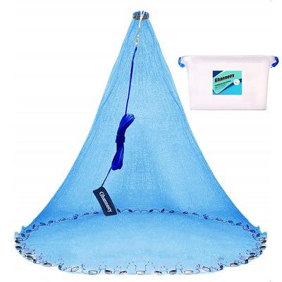 Saltwater Fishing Cast Net for Bait Trap Fish Throw Net American 4ft Radius  Wide Open Premium Casting Net with Heavy Duty Sinker