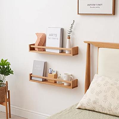 4 Pack Corner Floating Shelves Wall Mounted Storage for Bedroom, Living Room  New