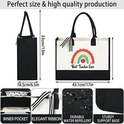 Panelee 2 Pcs Teacher Appreciation Gifts Women Canvas Tote Bag Back to  School Gifts Rainbow Tote Bag Gift (Best Teacher Ever) - Yahoo Shopping