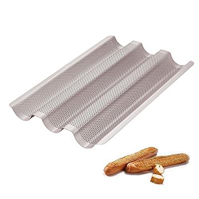 KeepingcooX Mini Baguette Baking Tray, 11x9.5 in, Non-stick Perforated –  SHANULKA Home Decor