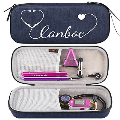 BOVKE Travel Stethoscope Case for 3M Littmann Classic III Lightweight II  S.E MDF Acoustica Lightweight Stethoscopes Mesh Pocket for Pen Lights  Medical Scissors and Nurse Accessories Raspberry