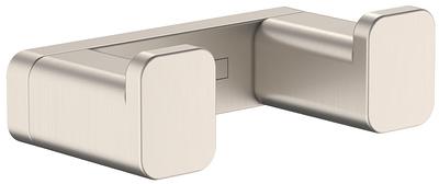 Hansgrohe 41755 AddStoris Double Robe Hook Brushed Nickel Bathroom