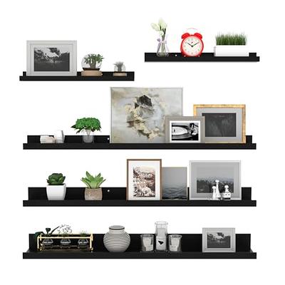 Fixwal Small Floating Shelves, 5X5 Inches Wall Shelf Set of 4