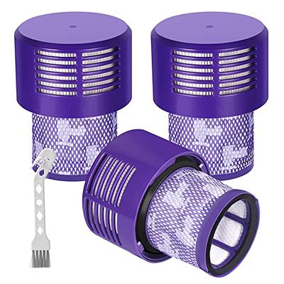 3 Pack Filters & 1 Brush Replacement V10 for Dyson Cyclone Series, Absolute  Animal Total Clean, SV12, 969082-01