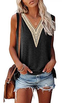 Loose Shirts to Hide Belly Fat Women Zipper V Neck Tank Tops for Summer  Dressy Casual Sleeveless Blouse Tunic Tops