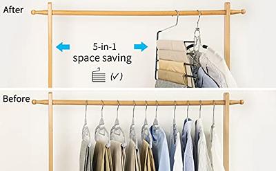 LAOYBLES Upgrade 9 Layers Pants Hangers Space Saving, Set of 4